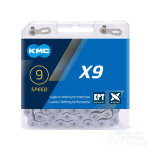 KMC X9 Bicycle Chain | 9-Speed Chain Compatible with Shimano, SRAM & Campagnolo | MTB & Road