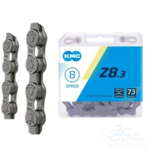 KMC Z8.3 8-Speed Bicycle Chain | 116 Links, 1/2″ × 3/32″ | Shimano, SRAM & Campagnolo Compatible | MTB & Road