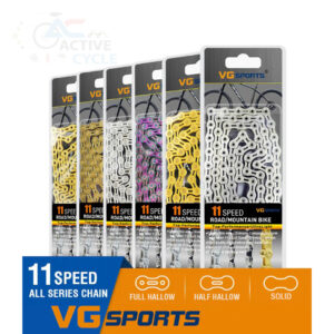 VG Sports 11-Speed Bicycle Chain | 116 Links, 1/2″ × 11/128″ | High Carbon Steel, Smooth Shifting, Anti-Rust