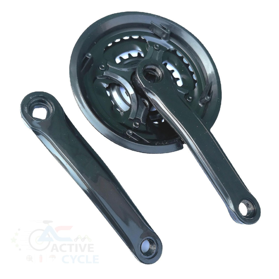 MTB Triple Crankset 170mm – 48T Chainring, Square Taper, 9/16 Pedal Thread