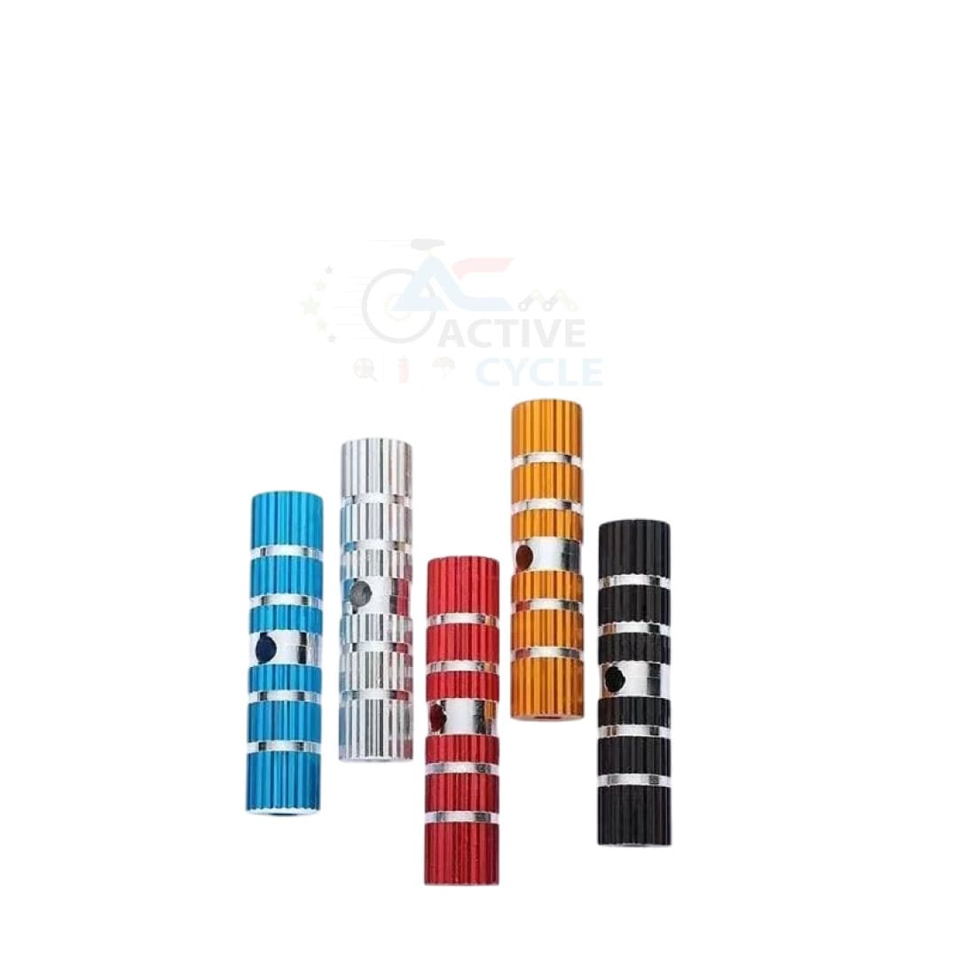 Mountain Bike Round Foot Pegs – Aluminum Alloy Stunt Pegs / Bicycle Footrests (1 Pair, Anti-Slip)