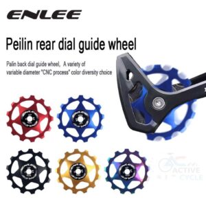 ENLEE 13T Bike Derailleur Pulley – Aluminum Alloy Guide Wheel with Metal Bearing for MTB & Road Bikes