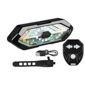 USB Rechargeable Remote-Controlled Turn Signal Bike Tail Light