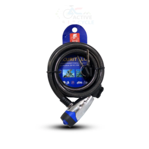 KCG Bicycle Cable Lock / Steel Key Helmet Cable Lock (Black)