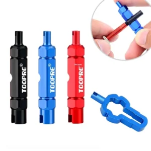 TOOPRE Bicycle Multi-function American Valve Core Tool Presta Valve Tire Valve Extension Rod Disassembly Wrench