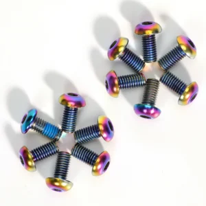 12 Pcs Rotor Bolts, Bike Disc Brake Rotor Screws Bolt - Rainbow Color