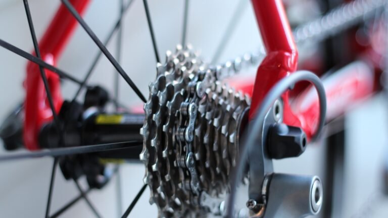 selective focus photo of bicycle part